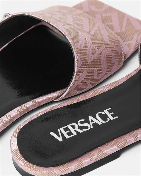 versace flat sandals|versace slip on sandals women's.